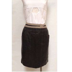 CHANEL Leather Skirt